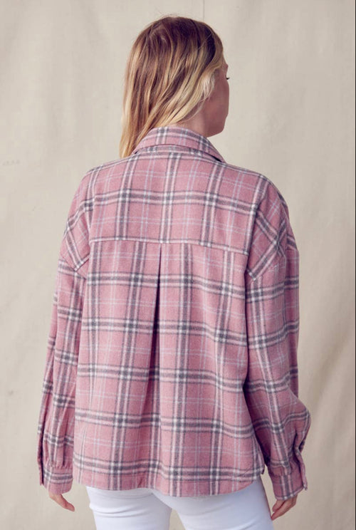 Pink Plaid Shacket